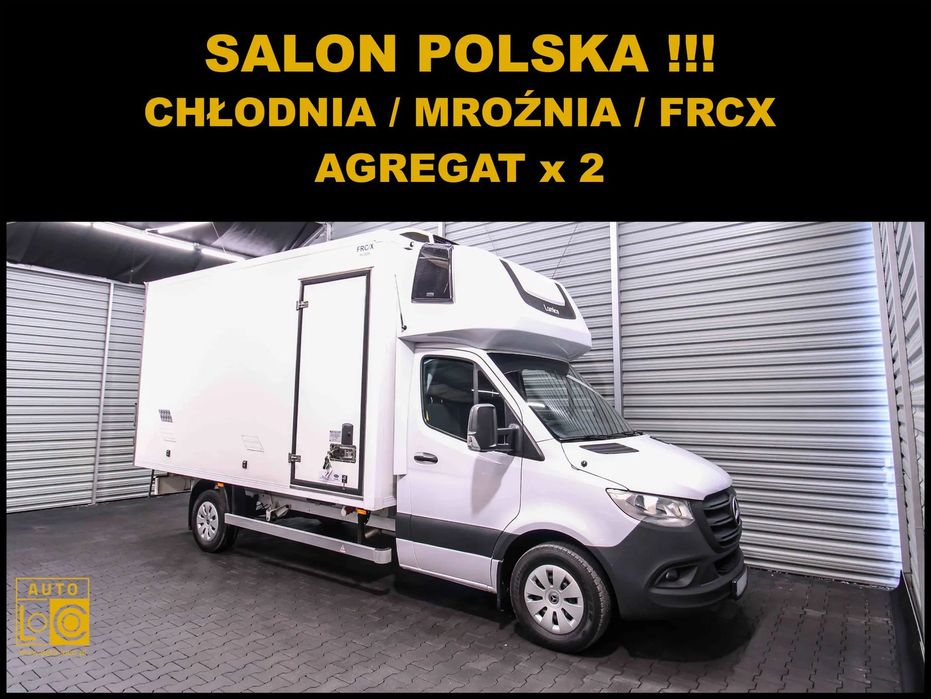 Mercedes-Benz SPRINTER / 2x AGREGAT / CHŁODNIA / MROŻNIA / IZOTERMA / RFCX  CHŁODNIA + MROŹNIA / FRCX + 2 x Agregat + Salon Polska !!!