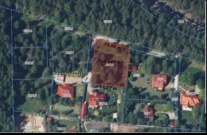 BORKÓW piękna działka budowlana w lesie 1700m2 lub 850m2