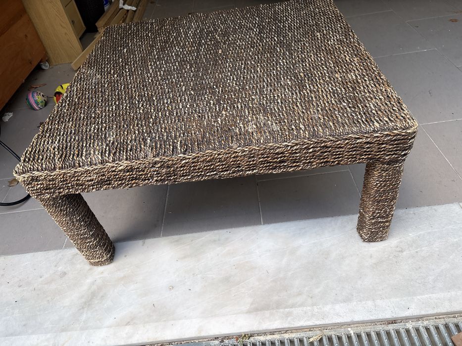Mesa centro sala de estar em corda