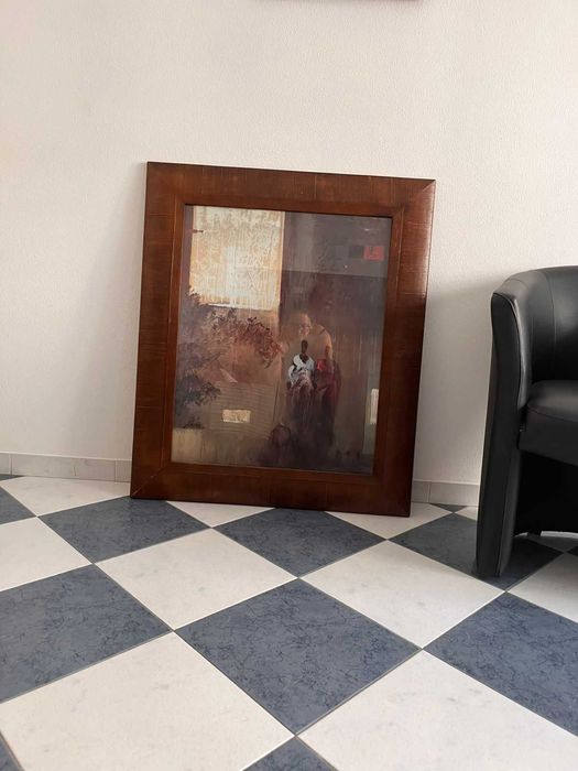 Quadro Emdé original – Moldura Africana 76x61cm – Feito na França