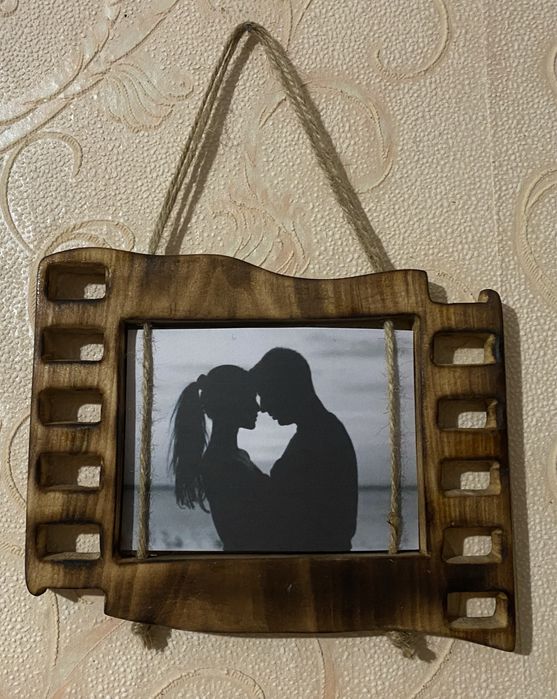 Рамка для фото на подарунок з дерева деревʼяна деревянная хенд мейд