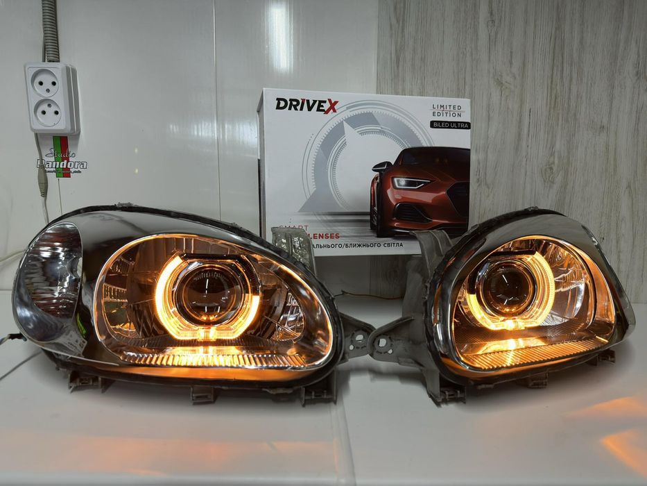 Линзы фари стопы ланос тюнинг ланос установка линз Led фары на ланос