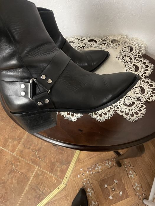 Сапожки казаки кожаные