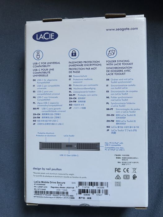 Dysk Lacie Mobile Drive Secure 2TB