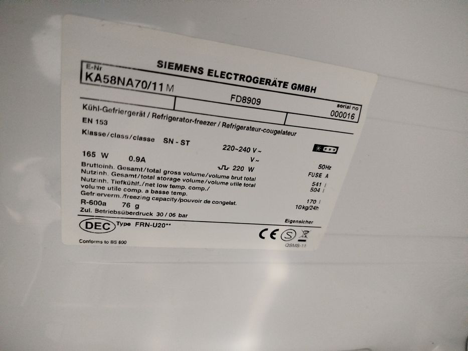Холодильник Siemens Side by side