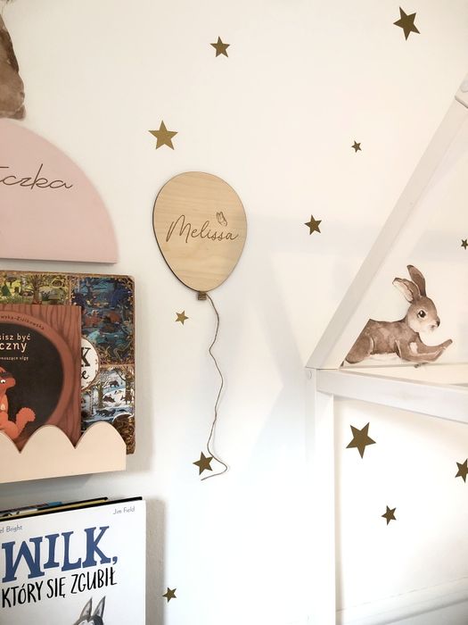 Tabliczka balonik imię dziecka ozdoba pokoju