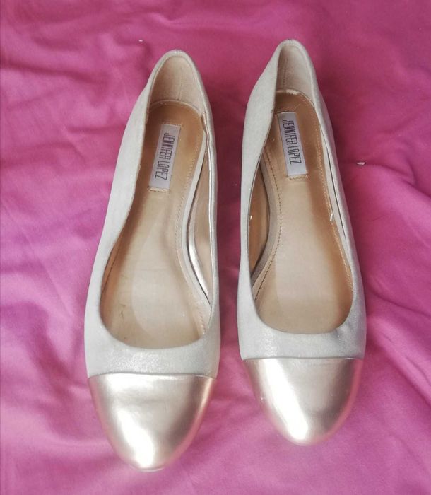 baleriny eleganckie Jenifer Lopez 39 /40 beżowo-złote