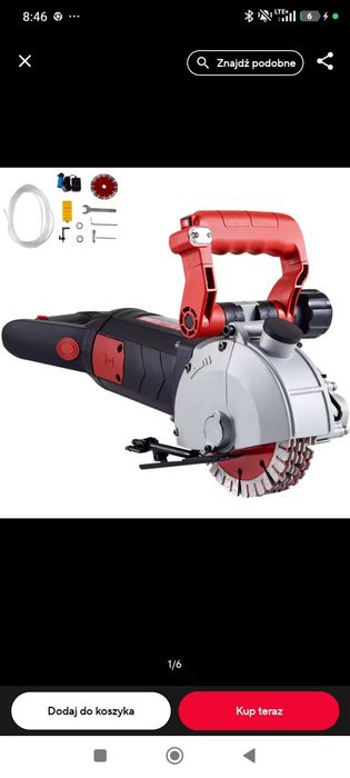 Vevor Bruzdownica Do Betonu 4800W Regulowany Rowek 125mm Pompka Laser Tarcze