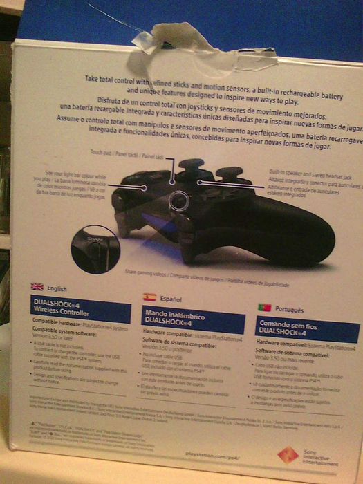 caixa dualshock 4 wireless controller jet black