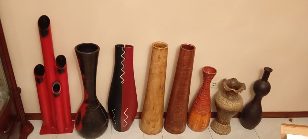 Conjunto de jarrões decorativos altos – vários estilos