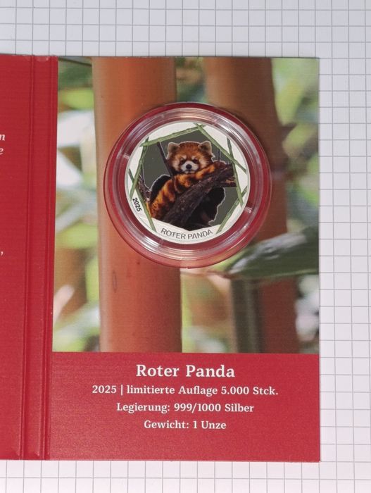 Монета 1 унция серебра 999