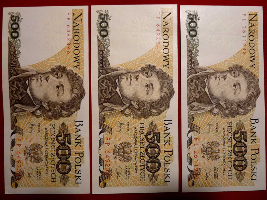 Banknoty 500zł (1982)