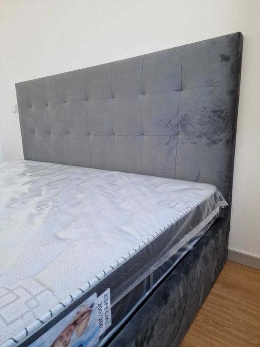 Camas de Casal Estofadas de Luxo 199€ Disp. em Várias Cores! 190x140m!