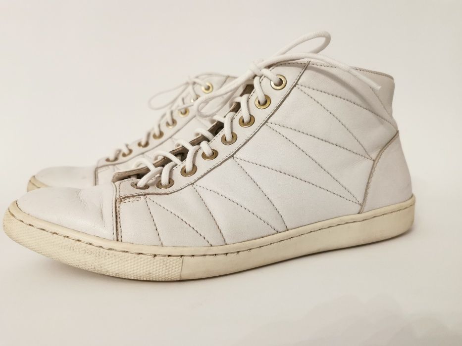 GINO ROSSI sneakers trampki RINA BIAŁE DTG365 r38