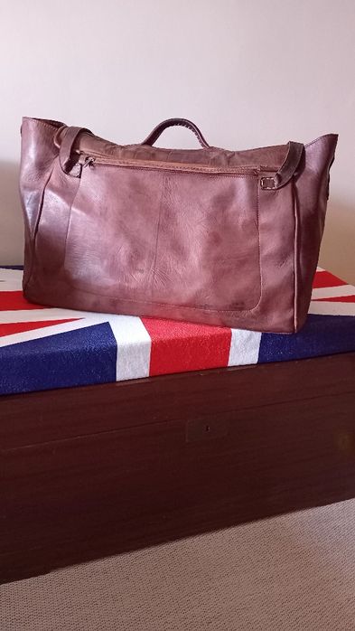 Malão de viagem em couro