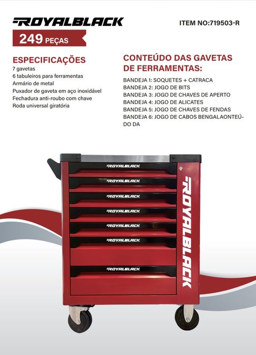 Carrinho de Ferramentas completo