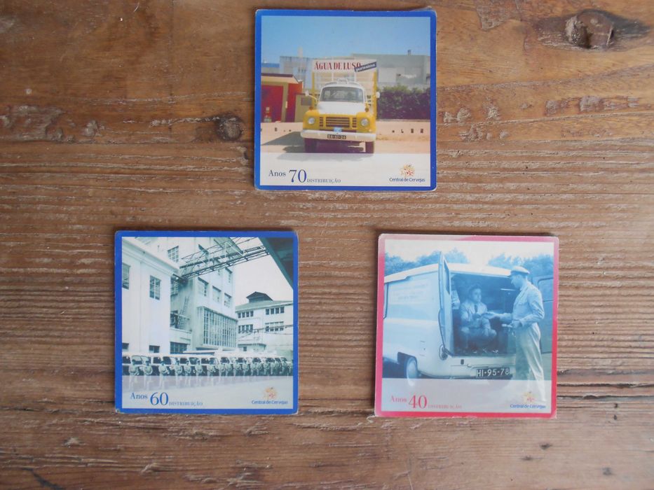 Base pousa copos antigos colecçao Sagres - Central Cervejas - 3 pcs