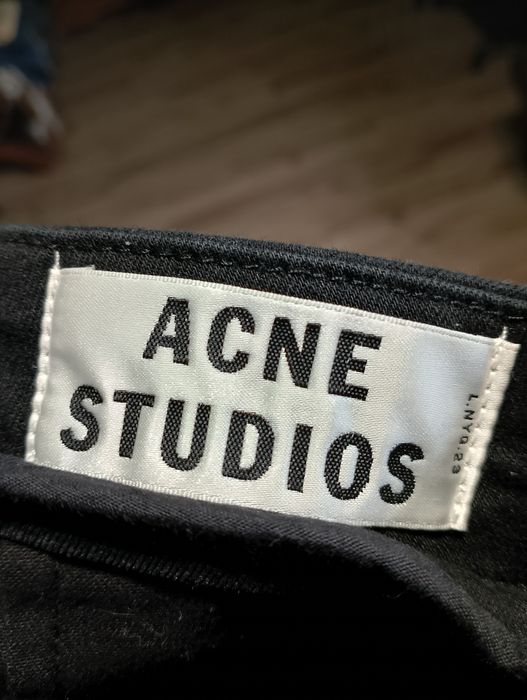 Czarne Damskie Spodnie Jeansowe Dżinsowe Acne Studios Skinny Fit