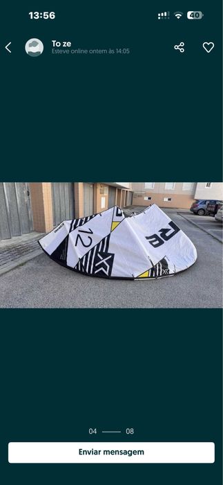 Kitesurf core XR6 12 m Com Barra Pro 2
