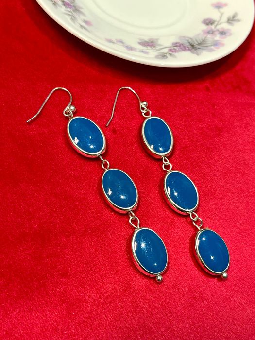 Kolczyki vintage lata 90 wiszące 7 par