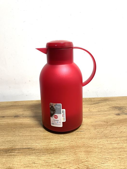 Termos szklany na napoje Emsa 1,5 l czerwony