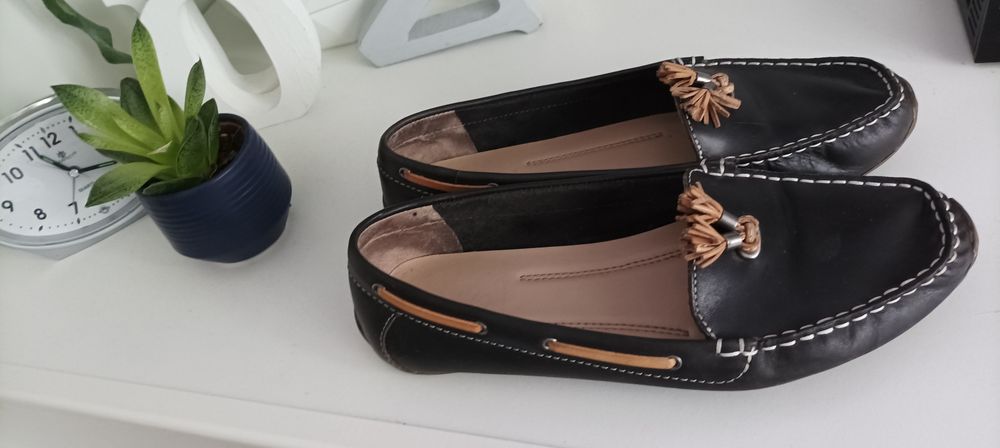 M&S mokasyny półbuty skóra roz 39