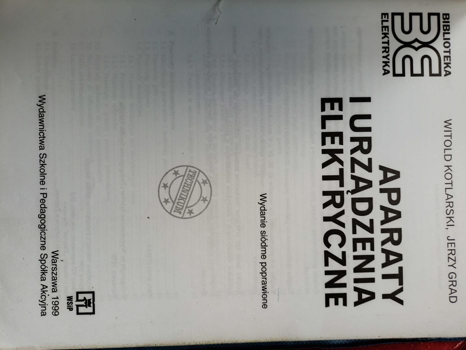 Książka Aparaty i urządzenia elektryczne