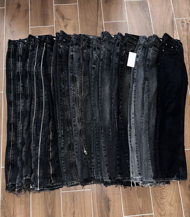 Zara flared jeans zip