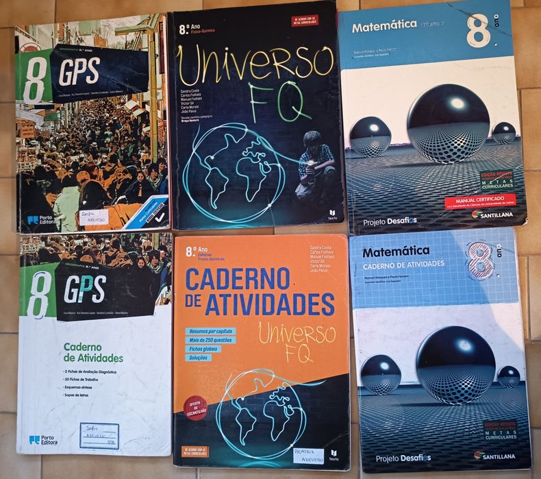 Livros escolares 8 ano Manual e CA