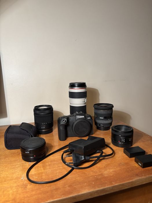 Canon RP + 4 objetivas + adaptador EF-R