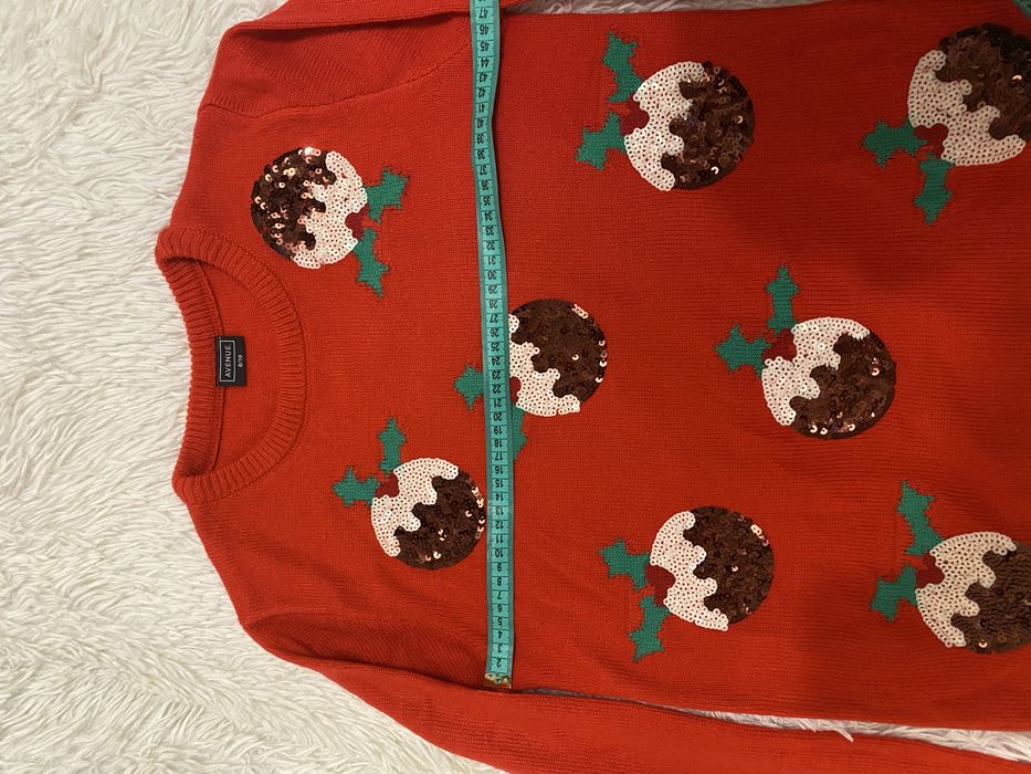 Новорічний червоний светер новогодний свитер красный 8-12 р.