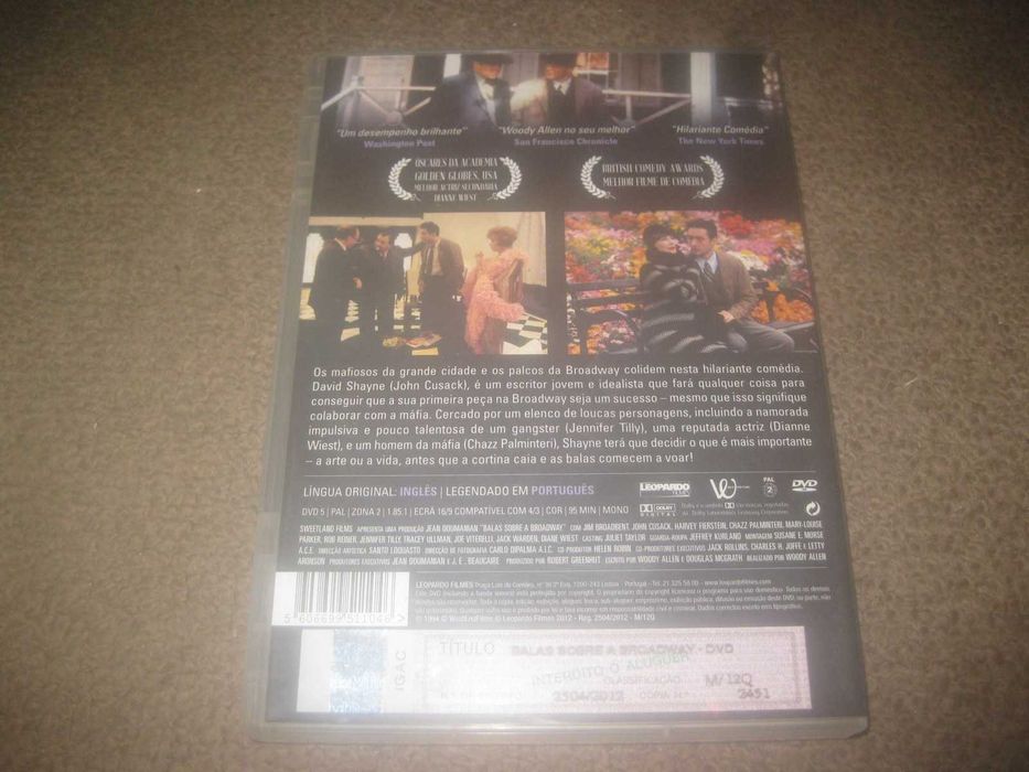 DVD "Balas sobre a Broadway" de Woody Allen