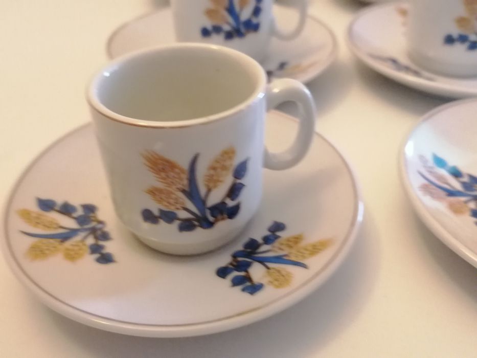 Conjunto de 6 chávenas de café com um design elegante