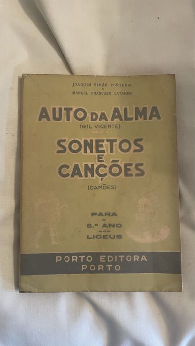 Livro Auto Da Alma (Gil Vicente) e Sonetos e Canções (Camões)