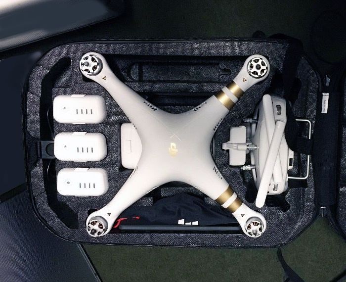 Drone Dji Phantom 3 Professional, adaptado para a pesca