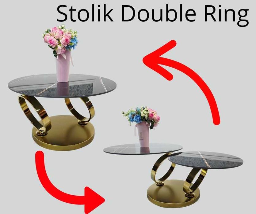 !NOWOŚĆ! Stolik Glamour DOUBLE RING !