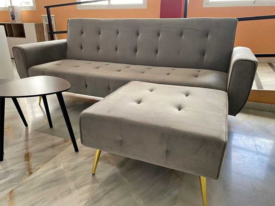 Sofa cama con puff Levamos a sua casa Envio gratis