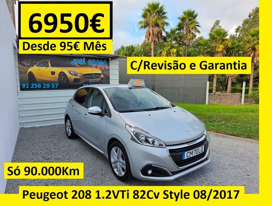 Peugeot 208 1.2VTi 82Cv Style 90.000Km 08/2017