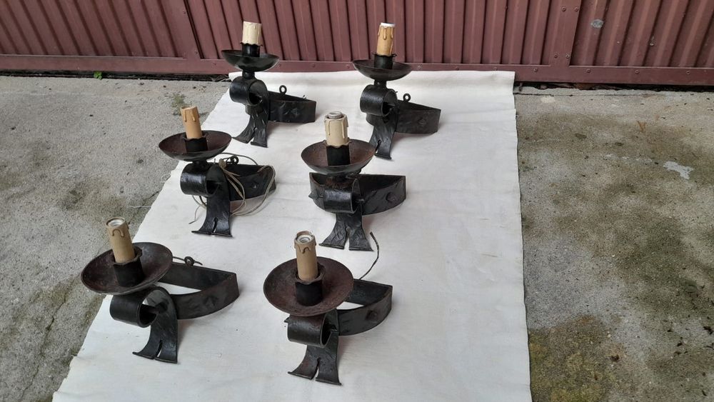 Apliques de Parede em Ferro Forjado - Estilo Medieval