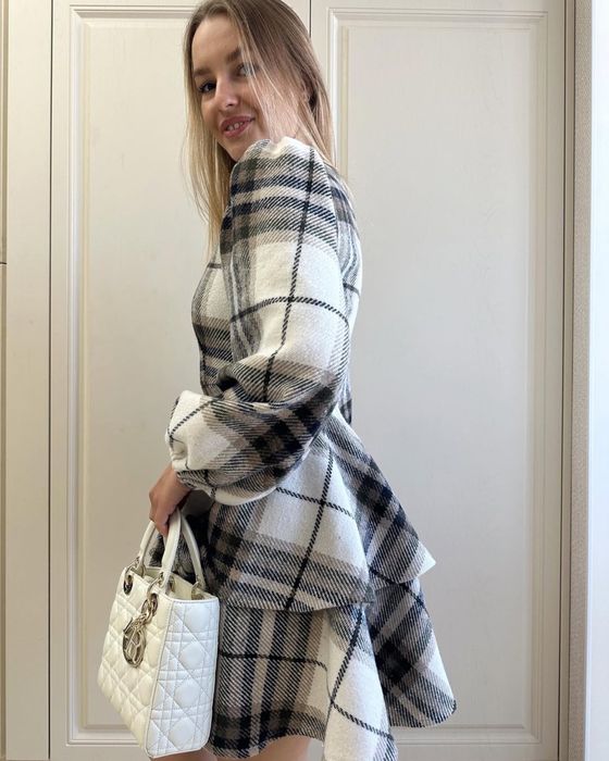 Сукня queen and be в клітинку тепла М Л M L