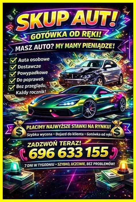 SKUP AUT* Małopolska* Kupię każdego Sprintera,Vw Lt,Każdą Toyotę*