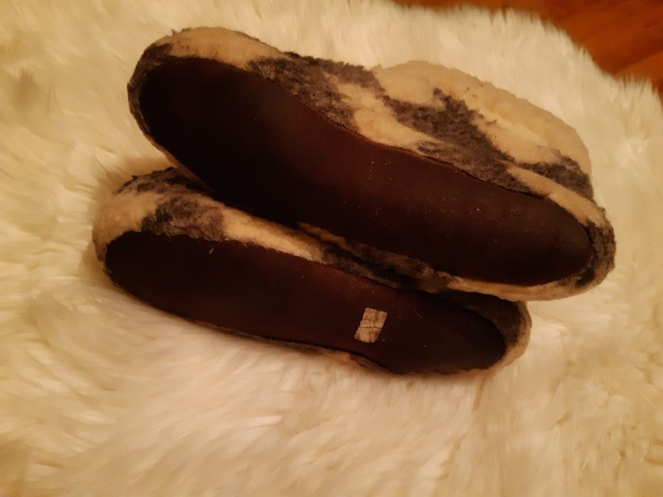 Kapcie góralskie wełniane bardzo ciepłe 37