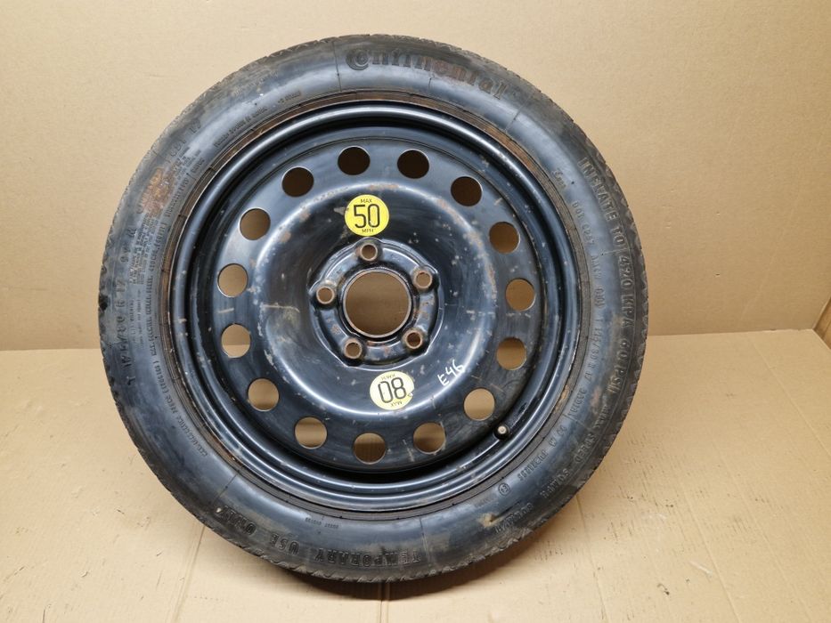 Koło zapasowe dojazdowe dojazdówka 125/80 R17 99M ET 30 5x120 BMW E46 E87 E90 E60