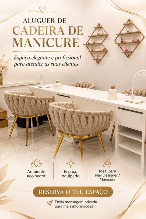 Aluguer d cadeiras para salao (cabelos e manicures) Av. 23 de Julho Almada