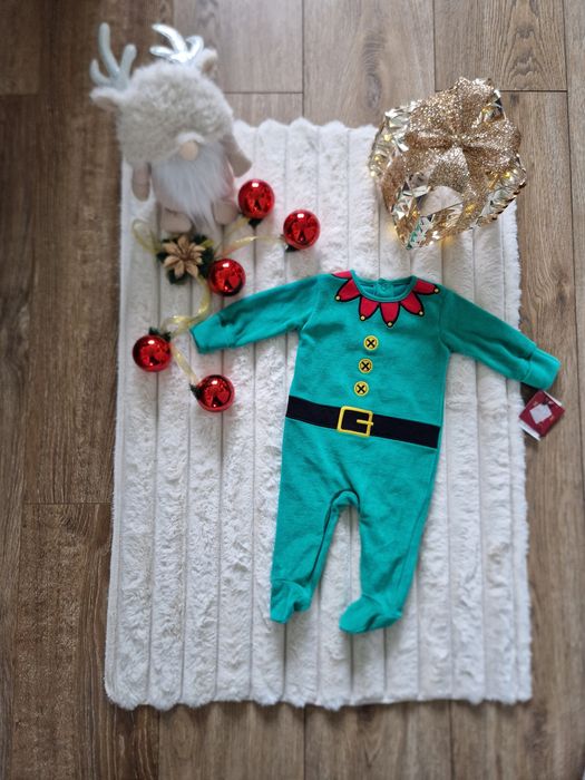 Pajacyk niemowlęcy strój elfa święta r 56-62
