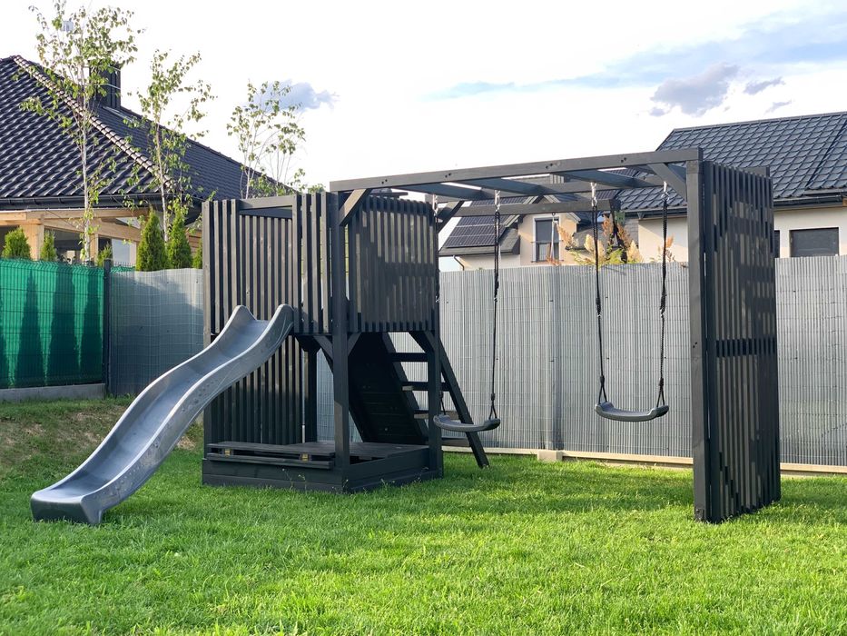 PROMOCJA - Plac zabaw - Maja - Drewniany - Lamele - Nowoczesny