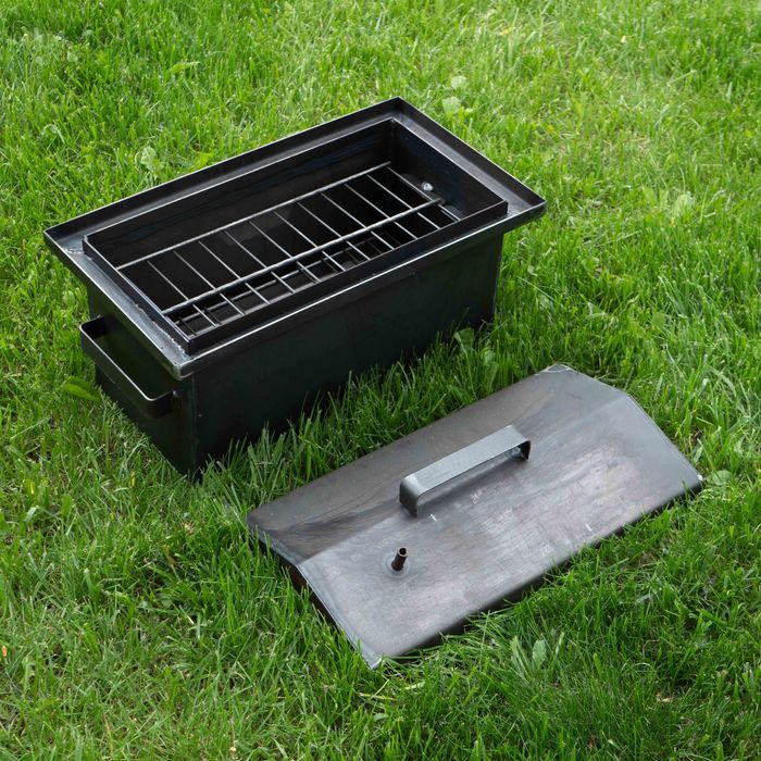 48*28*26см, загрузка до 5кг, коптильня гарячого копчення коптилка