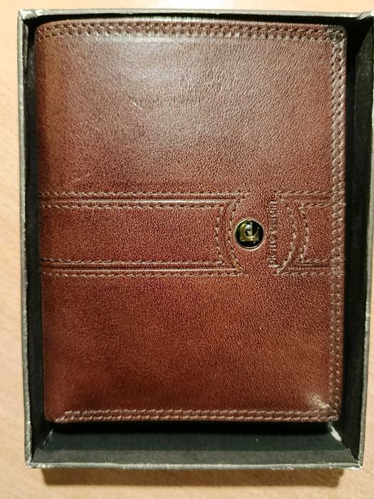 Portfel męski skórzany Pierre Cardin brązowy - wyprzedaż