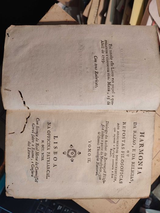 Theologia Natural da Recreação Filosofica ou Harmonia da Razão.., 1793