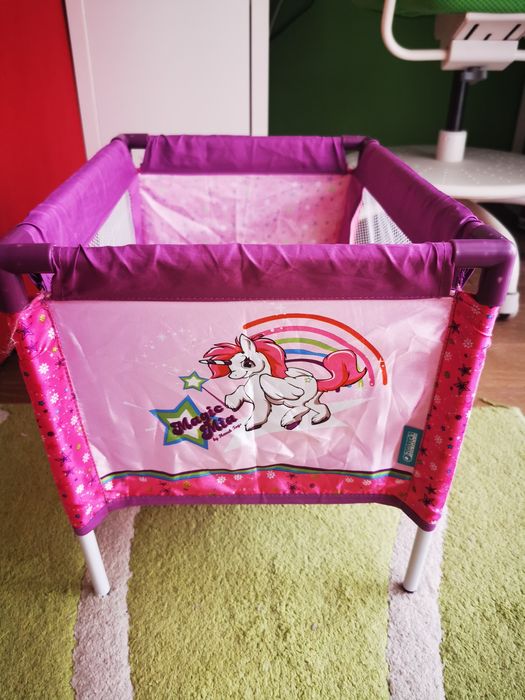 łóżeczko turystyczne dla lalek składane